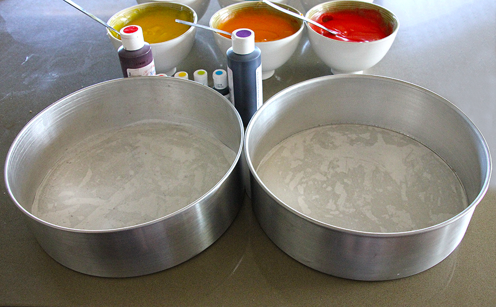 Use 2 x 10 inch pans
