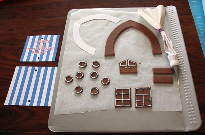 Windows, port holes and handrails.