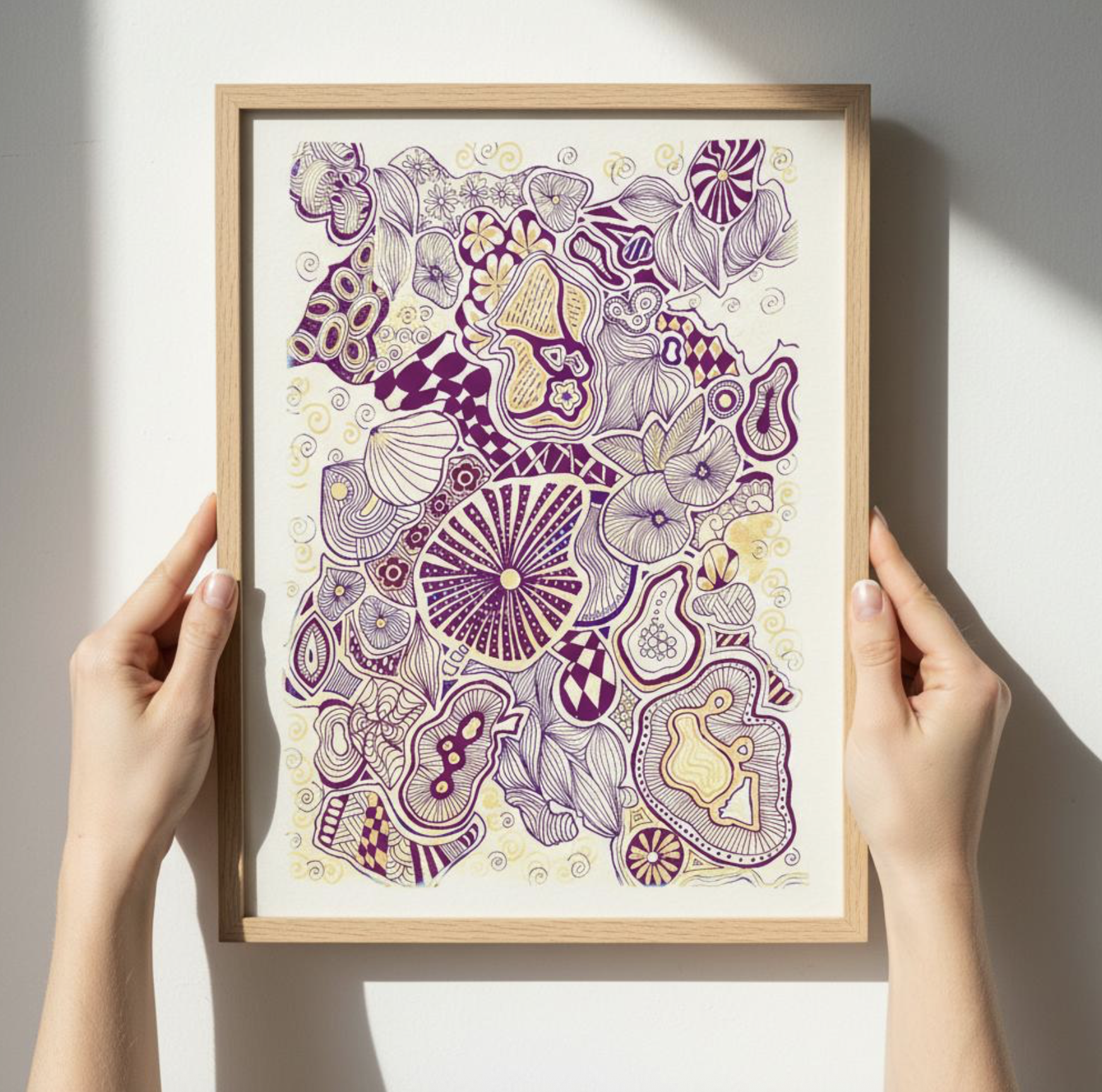 "Splash of Colour" plum Framed Museum Quality Print - Image 5